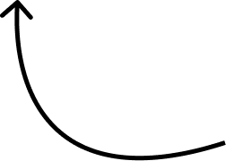 Curved arrow pointing from phone