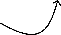 Curved arrow pointing from phone